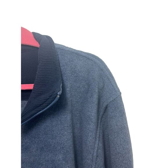 Savile Row 1/4 Zip Fleece Jumper Pullover XL Mens Grey Blue Polyester Gorpcore - Picture 3 of 5